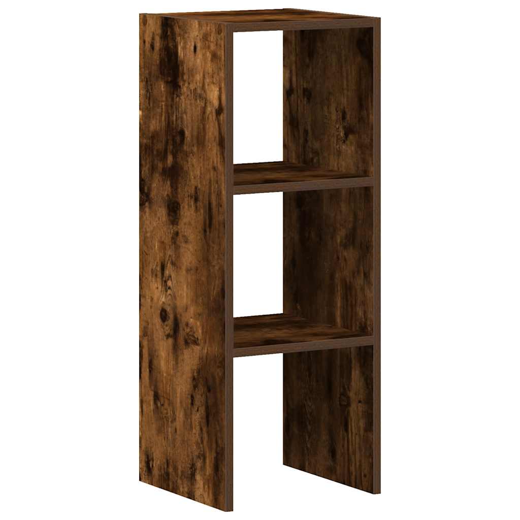 Boekenkast stapelbaar 30x30x80 cm bewerkt hout gerookt eiken