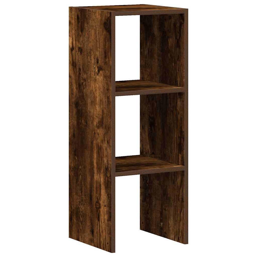 Boekenkast stapelbaar 30x30x80 cm bewerkt hout gerookt eiken