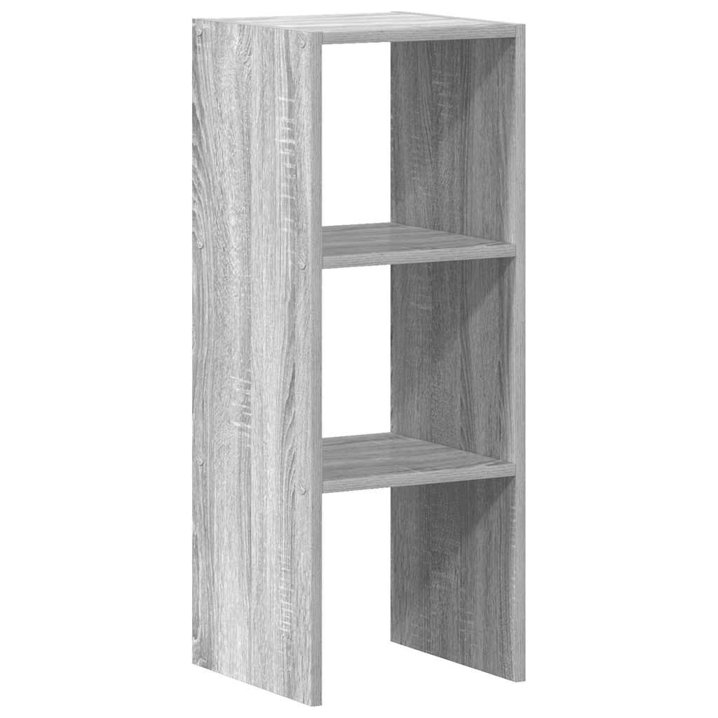 Boekenkast stapelbaar 30x30x80 cm bewerkt hout grijs sonoma