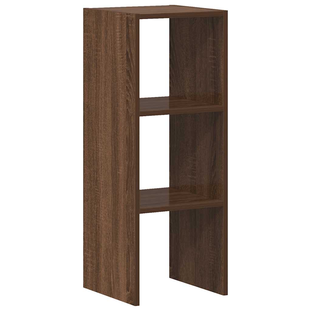 Boekenkast stapelbaar 30x30x80 cm bewerkt hout bruin eikenkleur