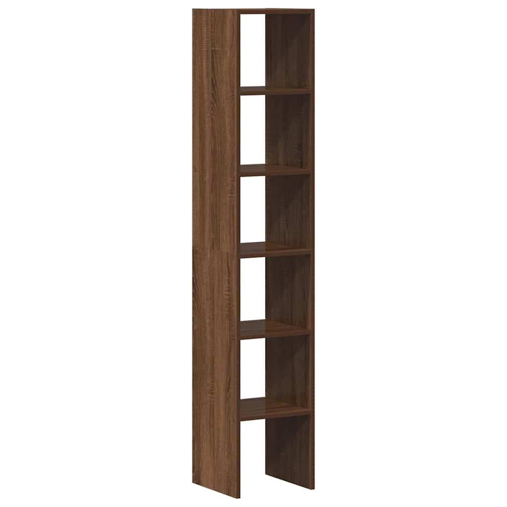 Boekenkasten 2st stapelbaar 30x30x80cm bewerkt hout bruin eiken