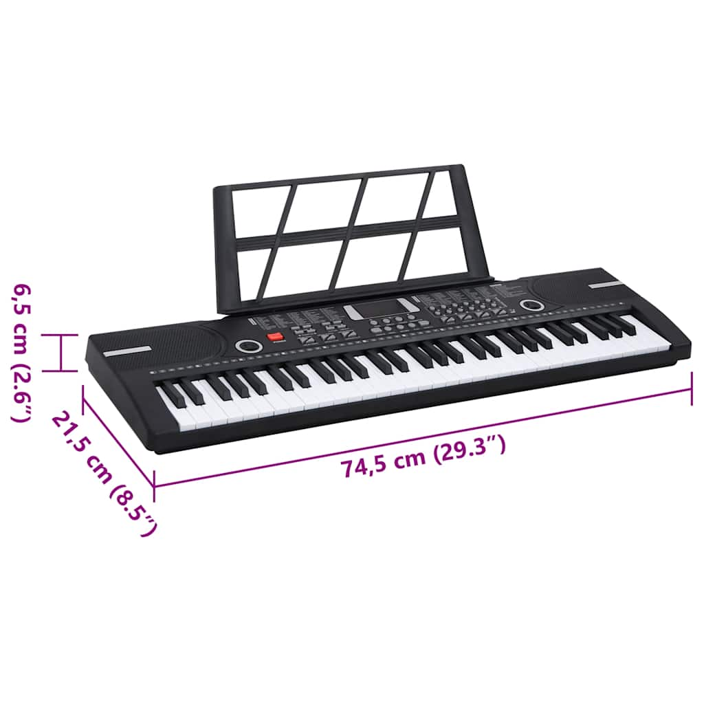 61 toetsen piano elektrisch keyboard met muziekstandaard