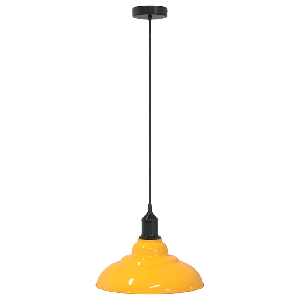 Hanglamp in hoogte verstelbaar E27 Ø31 cm metaal glanzend geel