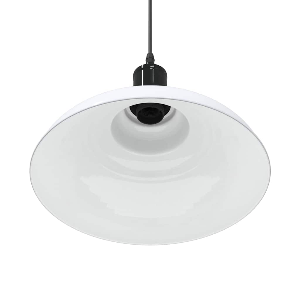 Hanglamp in hoogte verstelbaar E27 Ø31 cm metaal glanzend wit