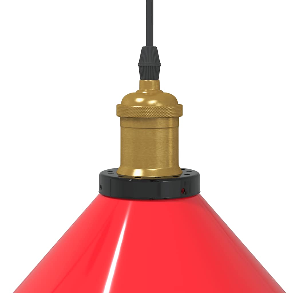 Hanglamp in hoogte verstelbaar E27 Ø22 cm metaal glanzend rood