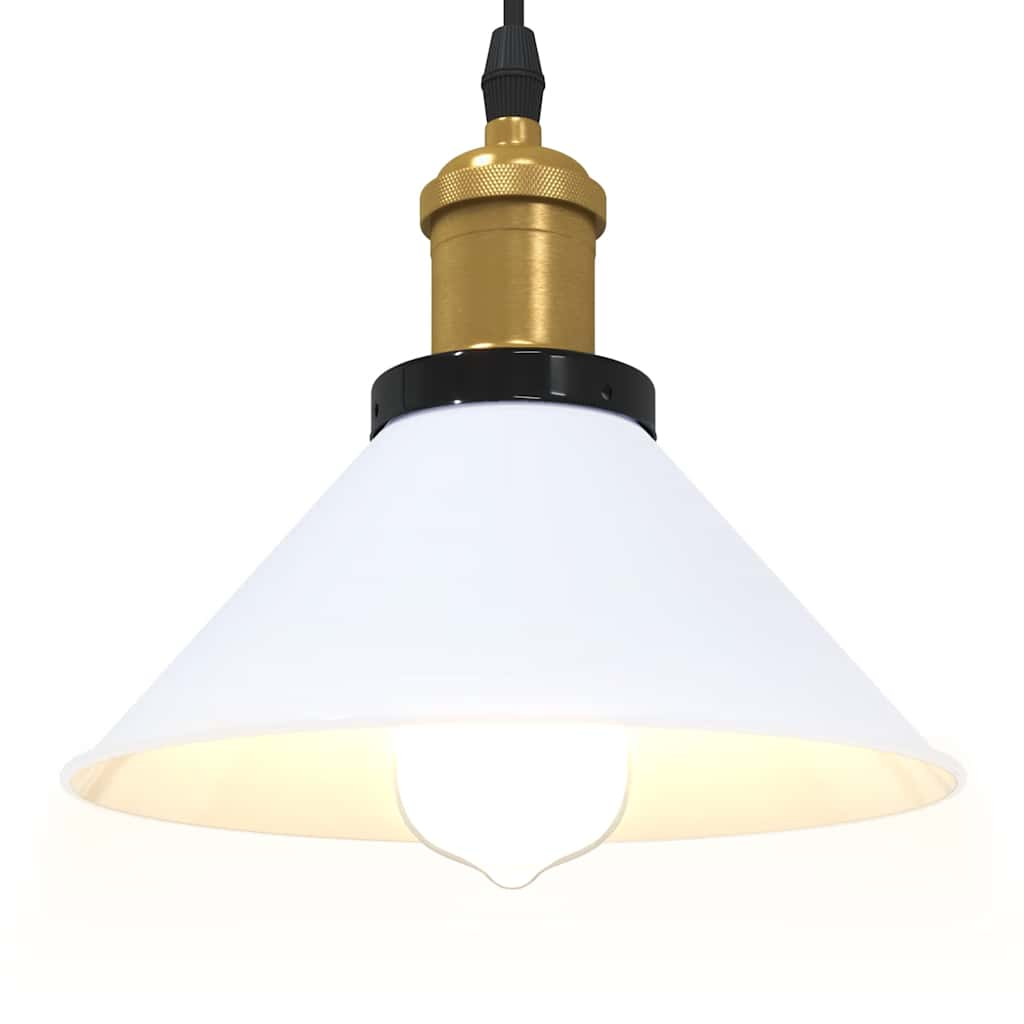 Hanglamp in hoogte verstelbaar E27 Ø22 cm metaal glanzend wit