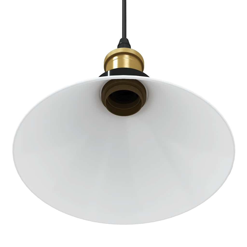 Hanglamp in hoogte verstelbaar E27 Ø22 cm metaal glanzend wit