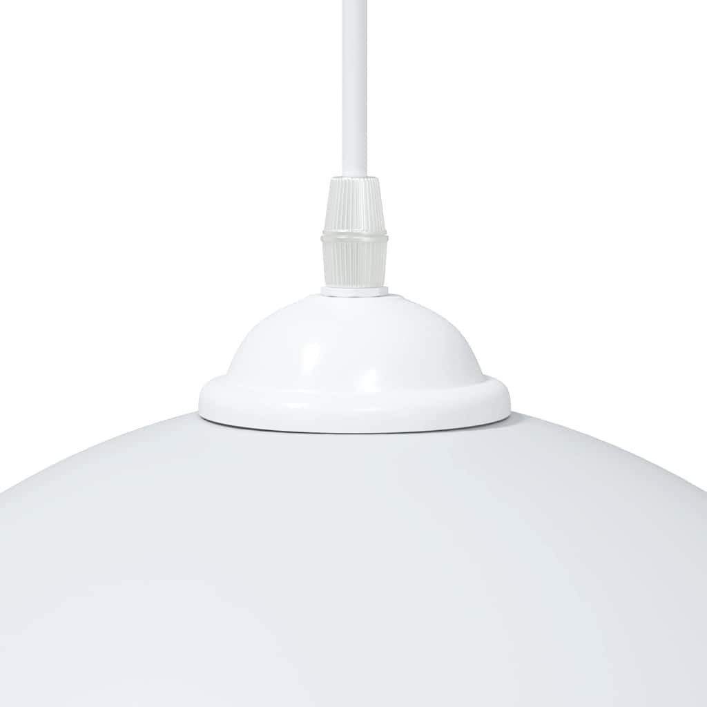 Hanglampen 2 st In hoogte verstelbaar E27 30 cm metaal wit