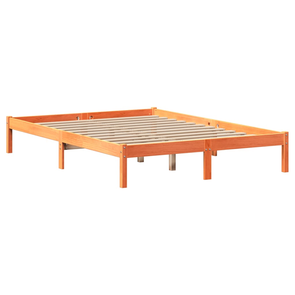 Bed met boekenkast zonder matras grenenhout wasbruin 150x200 cm Bedden & bedframes | Creëer jouw Trendy Thuis | Gratis bezorgd & Retour | Trendy.nl