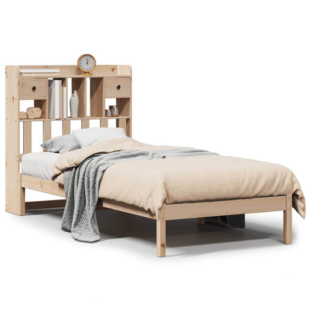 Bed met boekenkast zonder matras massief grenenhout 90x190 cm Bedden & bedframes | Creëer jouw Trendy Thuis | Gratis bezorgd & Retour | Trendy.nl