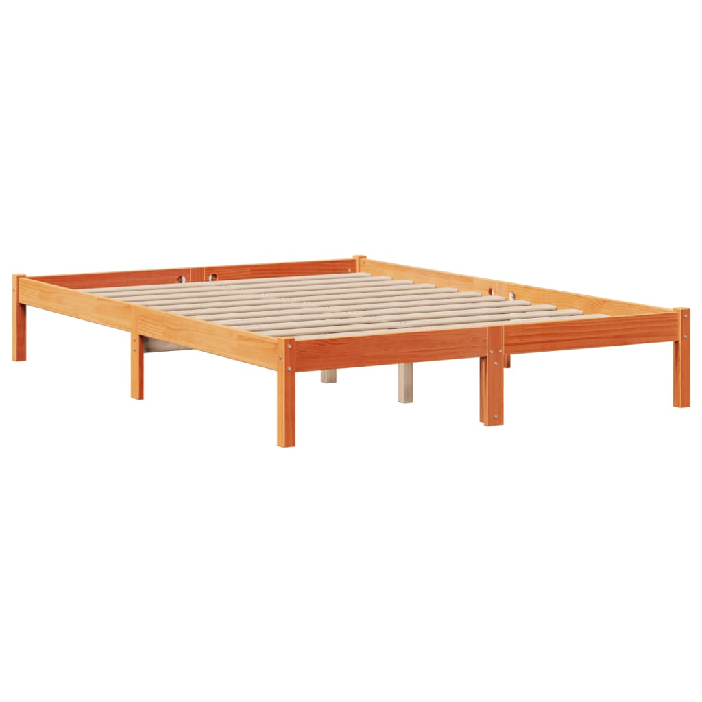 Bed met boekenkast zonder matras grenenhout wasbruin 140x190 cm Bedden & bedframes | Creëer jouw Trendy Thuis | Gratis bezorgd & Retour | Trendy.nl