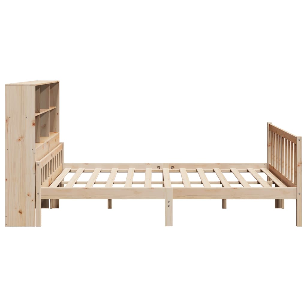 Bed met boekenkast zonder matras massief grenenhout 180x200 cm