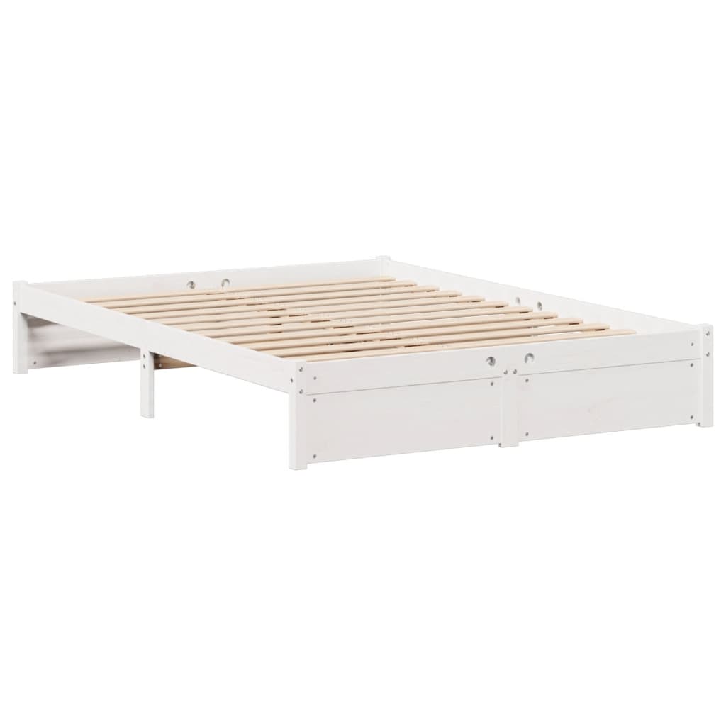 Bed met boekenkast zonder matras grenenhout wit 135x190 cm Bedden & bedframes | Creëer jouw Trendy Thuis | Gratis bezorgd & Retour | Trendy.nl