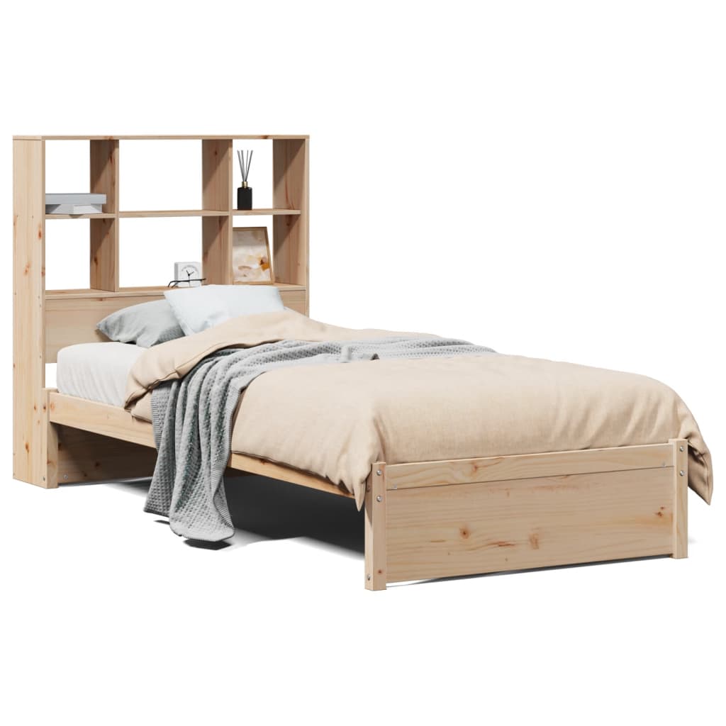 Bed met boekenkast zonder matras massief grenenhout 90x190 cm Bedden & bedframes | Creëer jouw Trendy Thuis | Gratis bezorgd & Retour | Trendy.nl