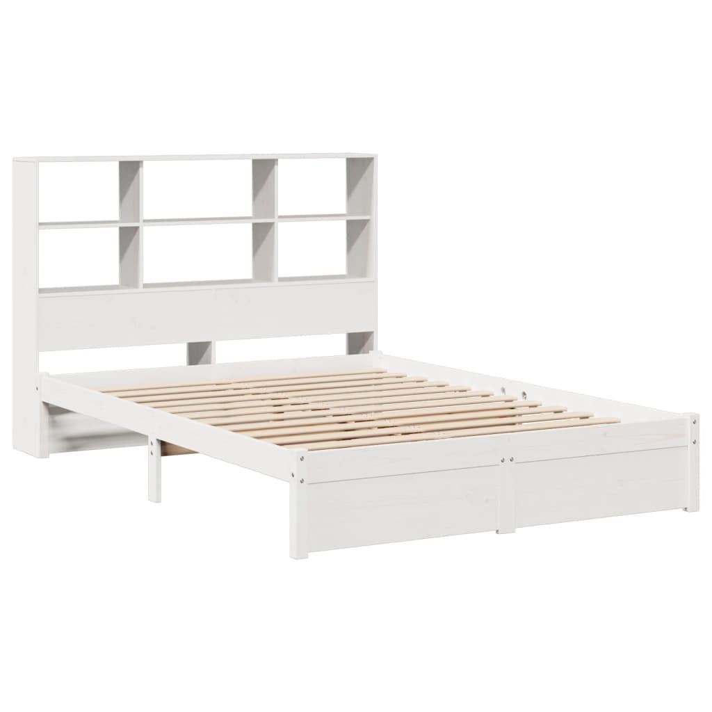 Bed met boekenkast zonder matras grenenhout wit 160x200 cm Bedden & bedframes | Creëer jouw Trendy Thuis | Gratis bezorgd & Retour | Trendy.nl