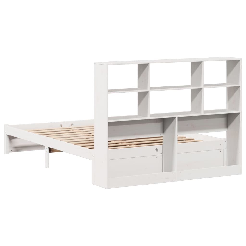 Bed met boekenkast zonder matras grenenhout wit 160x200 cm Bedden & bedframes | Creëer jouw Trendy Thuis | Gratis bezorgd & Retour | Trendy.nl