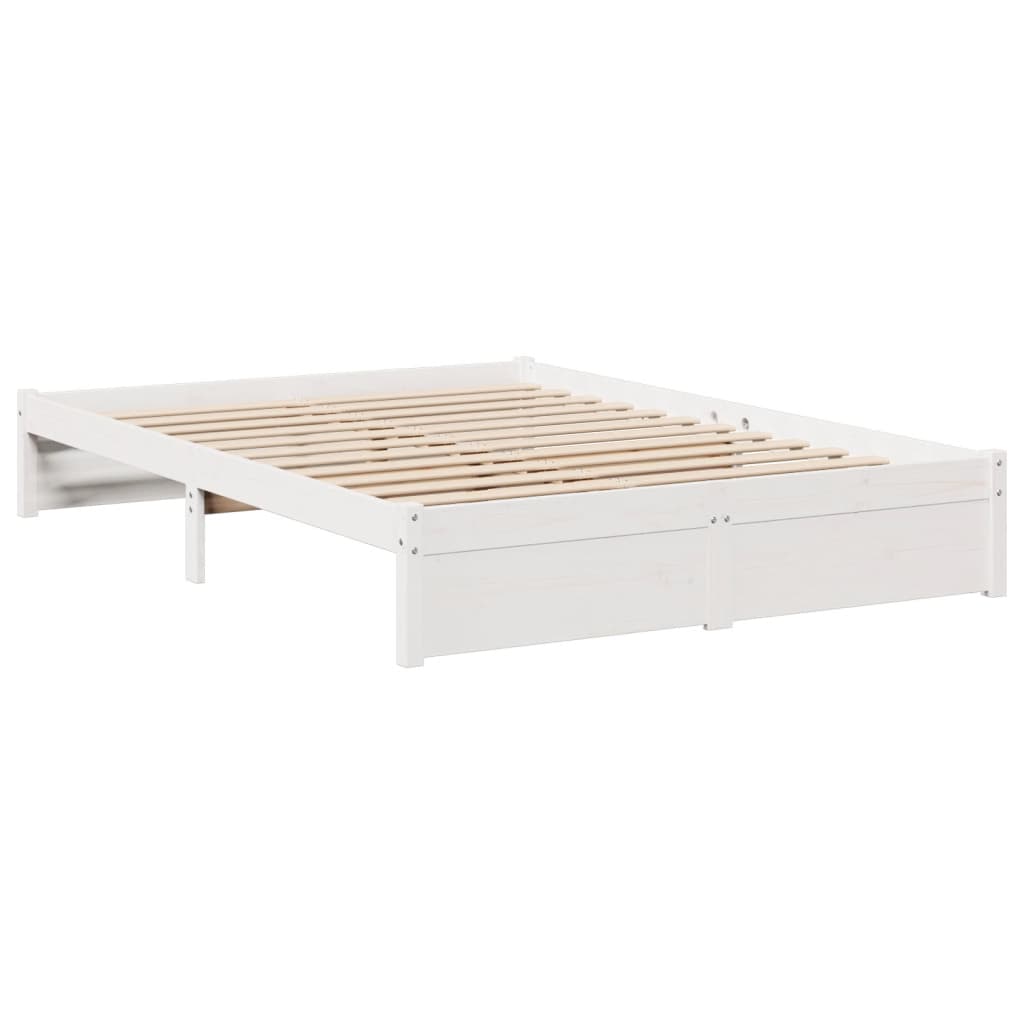 Bed met boekenkast zonder matras grenenhout wit 160x200 cm Bedden & bedframes | Creëer jouw Trendy Thuis | Gratis bezorgd & Retour | Trendy.nl