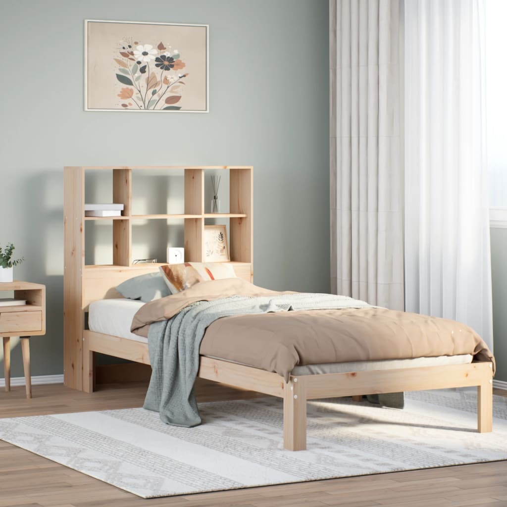 Bed met boekenkast zonder matras massief grenenhout 90x190 cm Bedden & bedframes | Creëer jouw Trendy Thuis | Gratis bezorgd & Retour | Trendy.nl