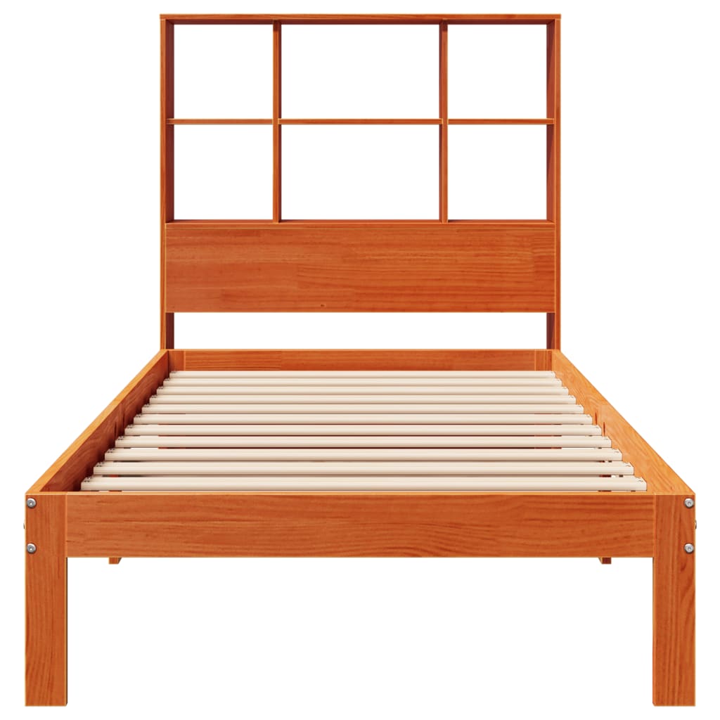 Bed met boekenkast zonder matras grenenhout wasbruin 75x190 cm Bedden & bedframes | Creëer jouw Trendy Thuis | Gratis bezorgd & Retour | Trendy.nl