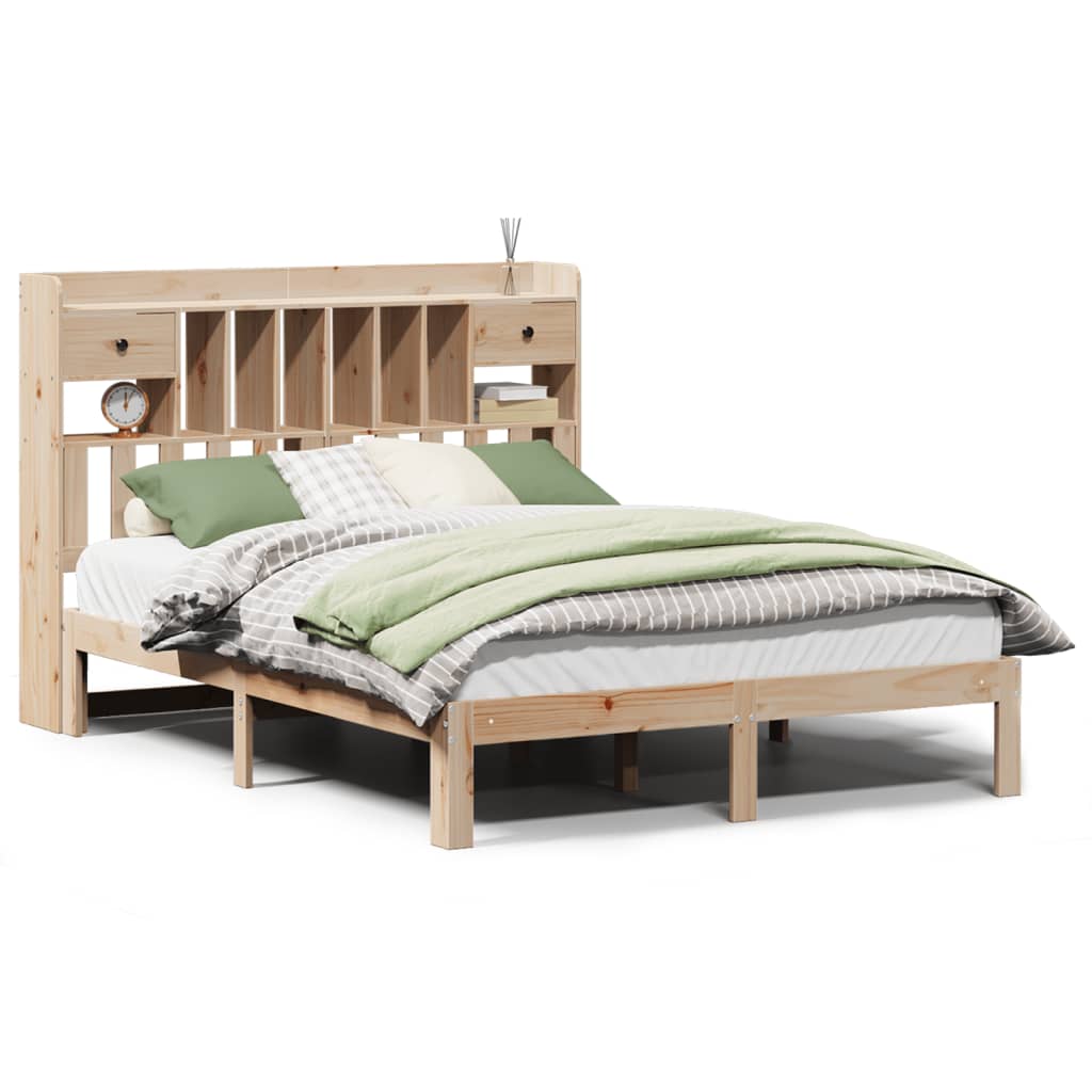 Bed met boekenkast zonder matras massief grenenhout 140x190 cm Bedden & bedframes | Creëer jouw Trendy Thuis | Gratis bezorgd & Retour | Trendy.nl