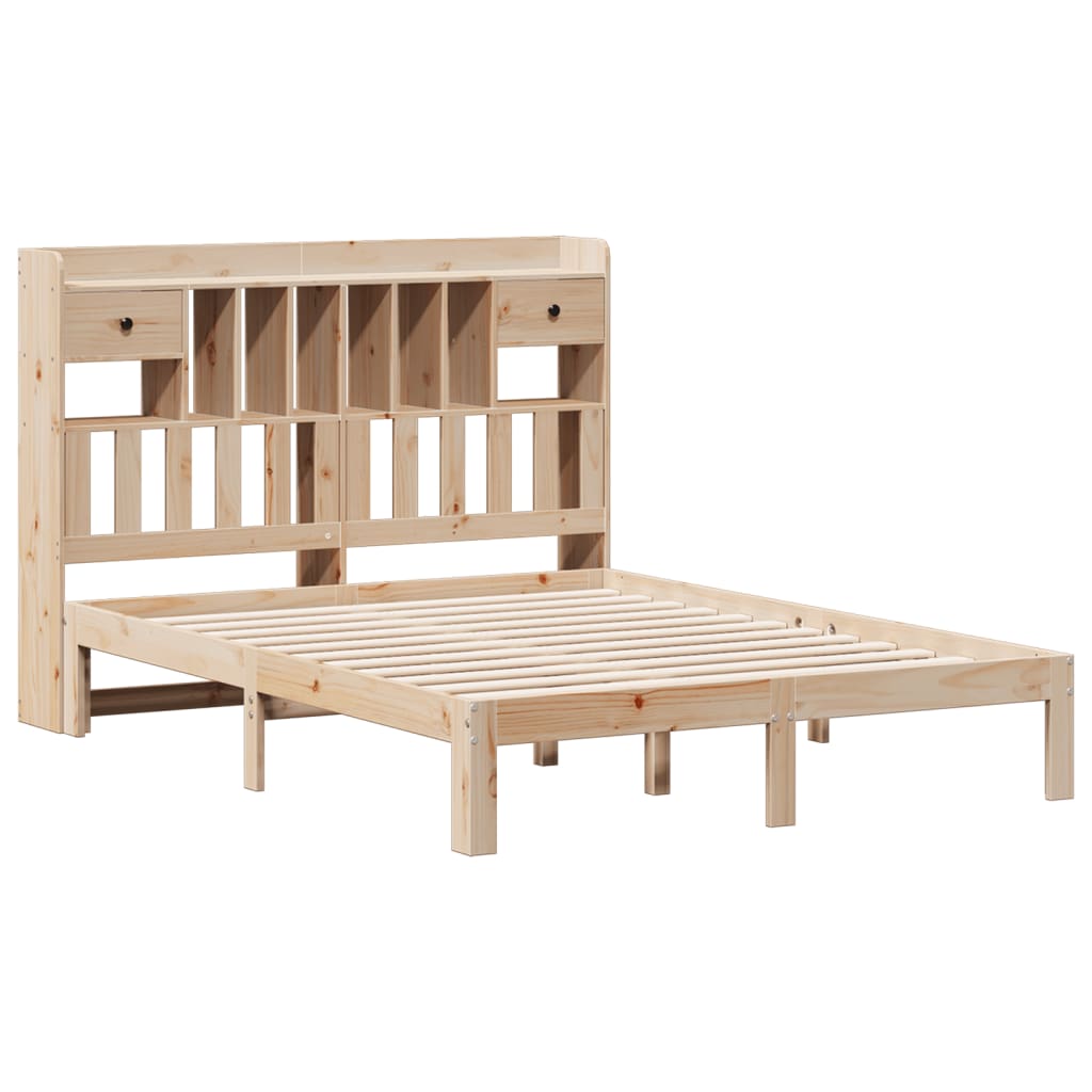 Bed met boekenkast zonder matras massief grenenhout 140x190 cm Bedden & bedframes | Creëer jouw Trendy Thuis | Gratis bezorgd & Retour | Trendy.nl