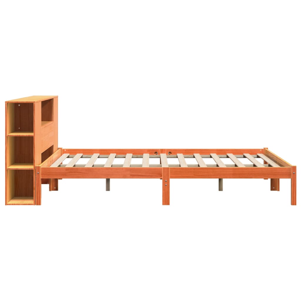 Bed met boekenkast zonder matras grenenhout wasbruin 180x200 cm Bedden & bedframes | Creëer jouw Trendy Thuis | Gratis bezorgd & Retour | Trendy.nl