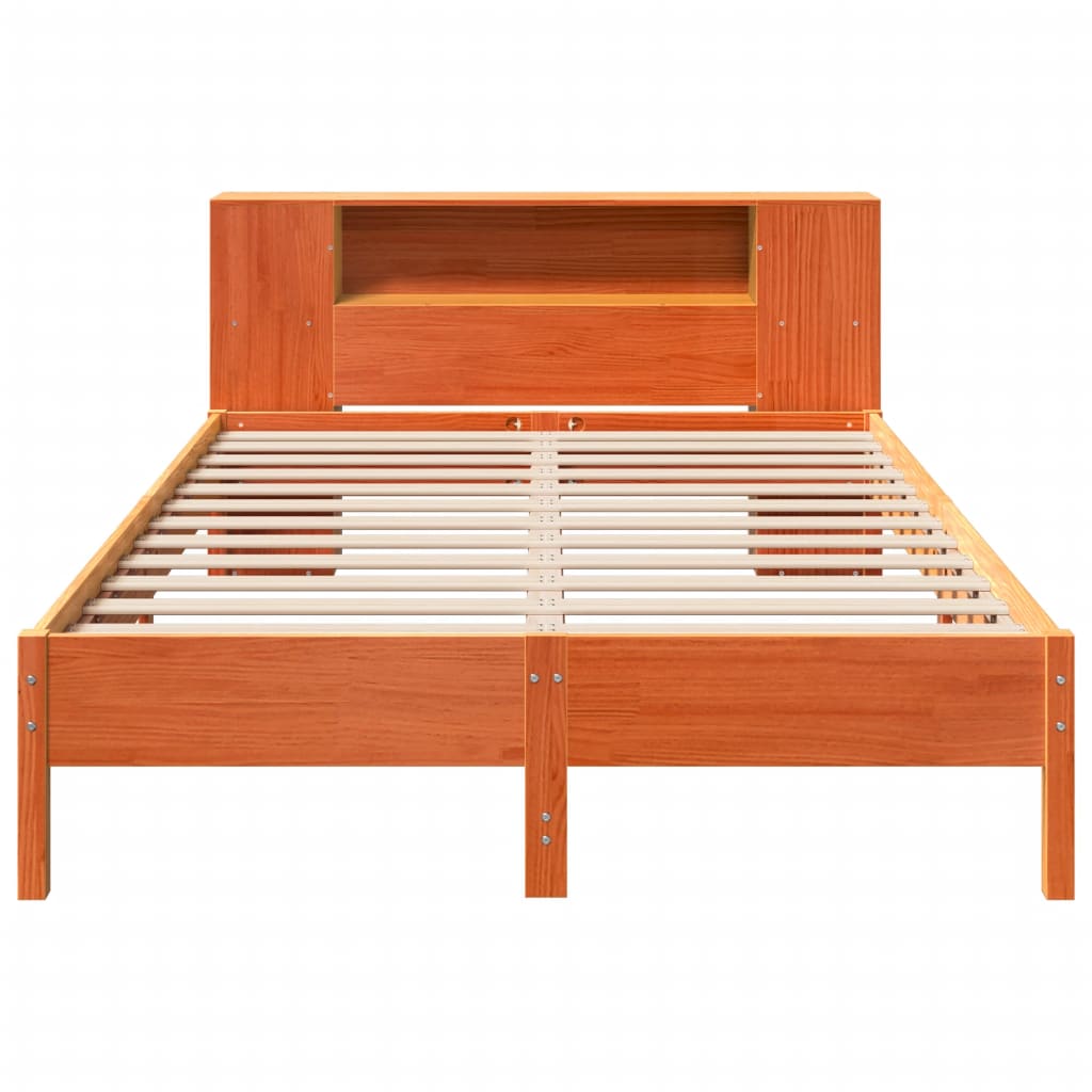 Bed met boekenkast zonder matras grenenhout wasbruin 160x200 cm Bedden & bedframes | Creëer jouw Trendy Thuis | Gratis bezorgd & Retour | Trendy.nl