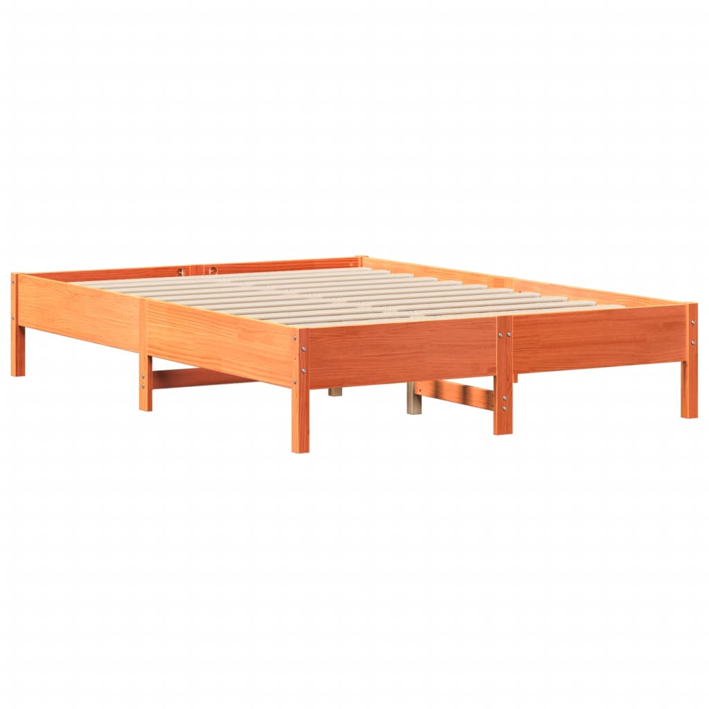 Bed met boekenkast zonder matras grenenhout wasbruin 160x200 cm Bedden & bedframes | Creëer jouw Trendy Thuis | Gratis bezorgd & Retour | Trendy.nl