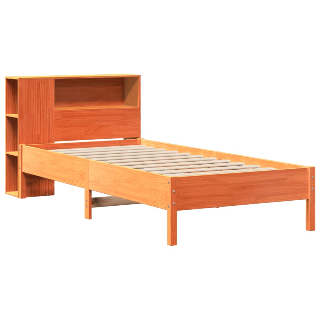 Bed met boekenkast zonder matras grenenhout wasbruin 90x190 cm Bedden & bedframes | Creëer jouw Trendy Thuis | Gratis bezorgd & Retour | Trendy.nl