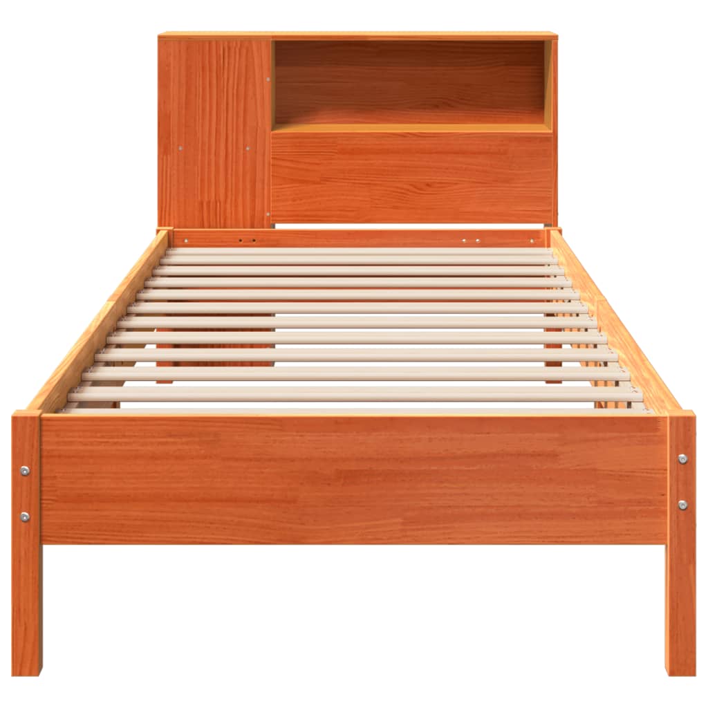 Bed met boekenkast zonder matras grenenhout wasbruin 90x190 cm Bedden & bedframes | Creëer jouw Trendy Thuis | Gratis bezorgd & Retour | Trendy.nl