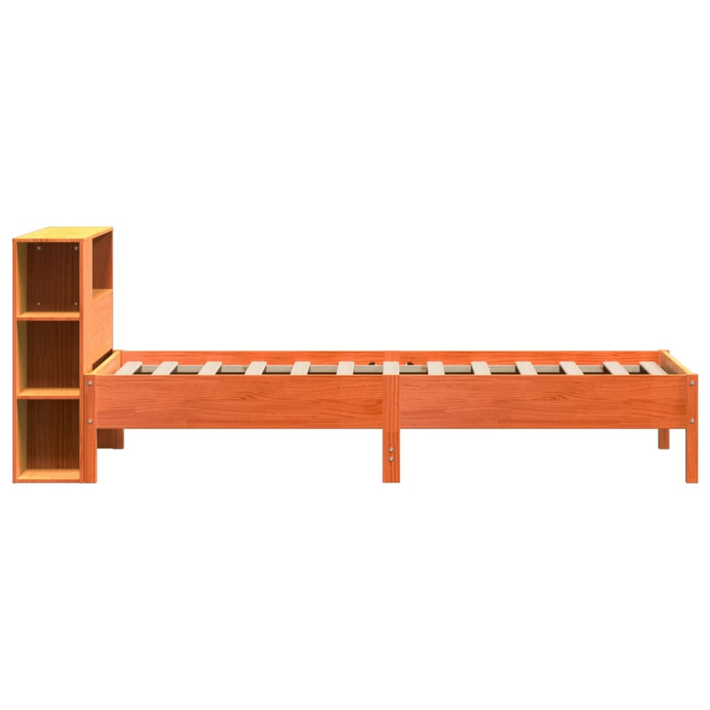 Bed met boekenkast zonder matras grenenhout wasbruin 90x190 cm Bedden & bedframes | Creëer jouw Trendy Thuis | Gratis bezorgd & Retour | Trendy.nl