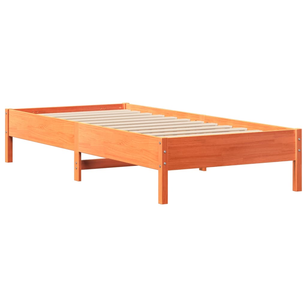 Bed met boekenkast zonder matras grenenhout wasbruin 90x190 cm Bedden & bedframes | Creëer jouw Trendy Thuis | Gratis bezorgd & Retour | Trendy.nl