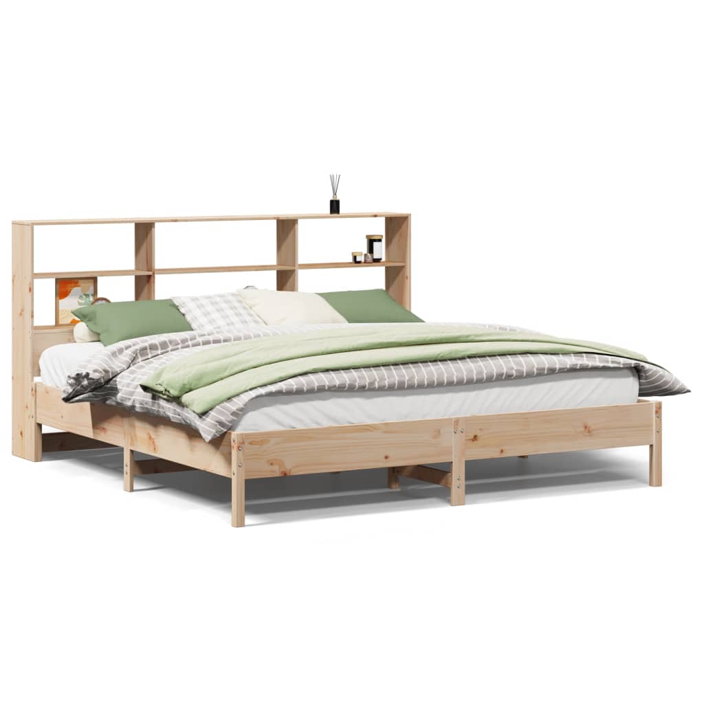 Bed met boekenkast zonder matras massief grenenhout 180x200 cm Bedden & bedframes | Creëer jouw Trendy Thuis | Gratis bezorgd & Retour | Trendy.nl