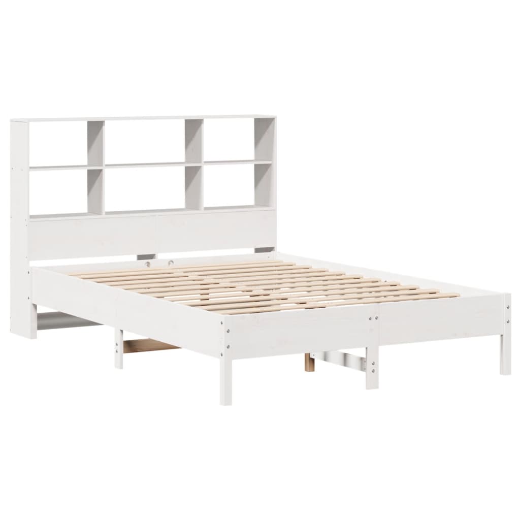 Bed met boekenkast zonder matras grenenhout wit 150x200 cm Bedden & bedframes | Creëer jouw Trendy Thuis | Gratis bezorgd & Retour | Trendy.nl