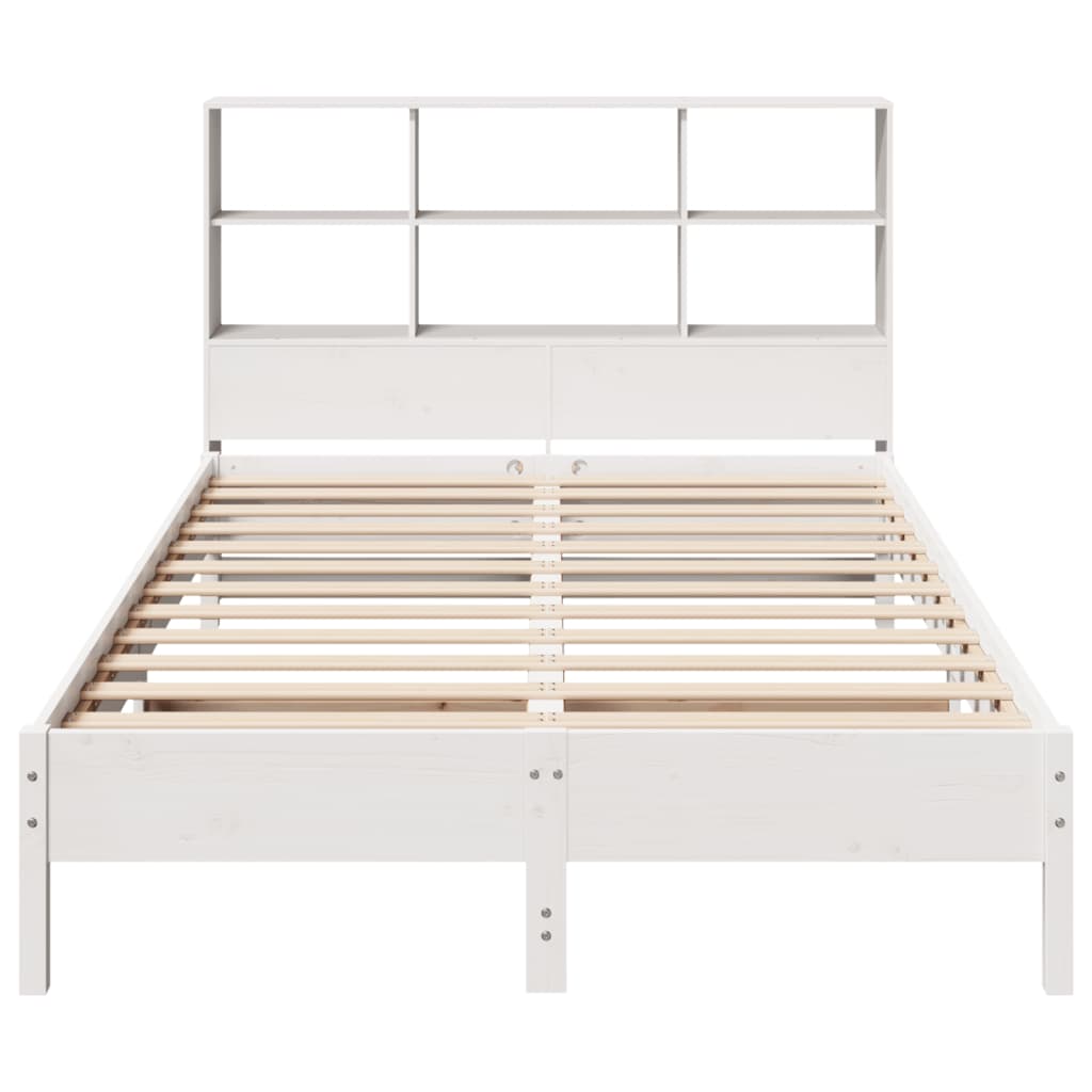 Bed met boekenkast zonder matras grenenhout wit 150x200 cm Bedden & bedframes | Creëer jouw Trendy Thuis | Gratis bezorgd & Retour | Trendy.nl