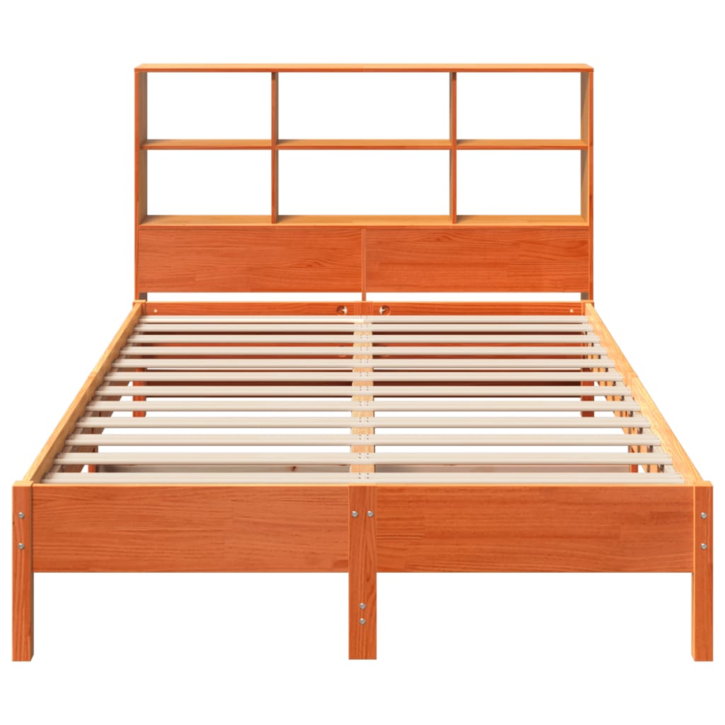 Bed met boekenkast zonder matras grenenhout wasbruin 150x200 cm Bedden & bedframes | Creëer jouw Trendy Thuis | Gratis bezorgd & Retour | Trendy.nl