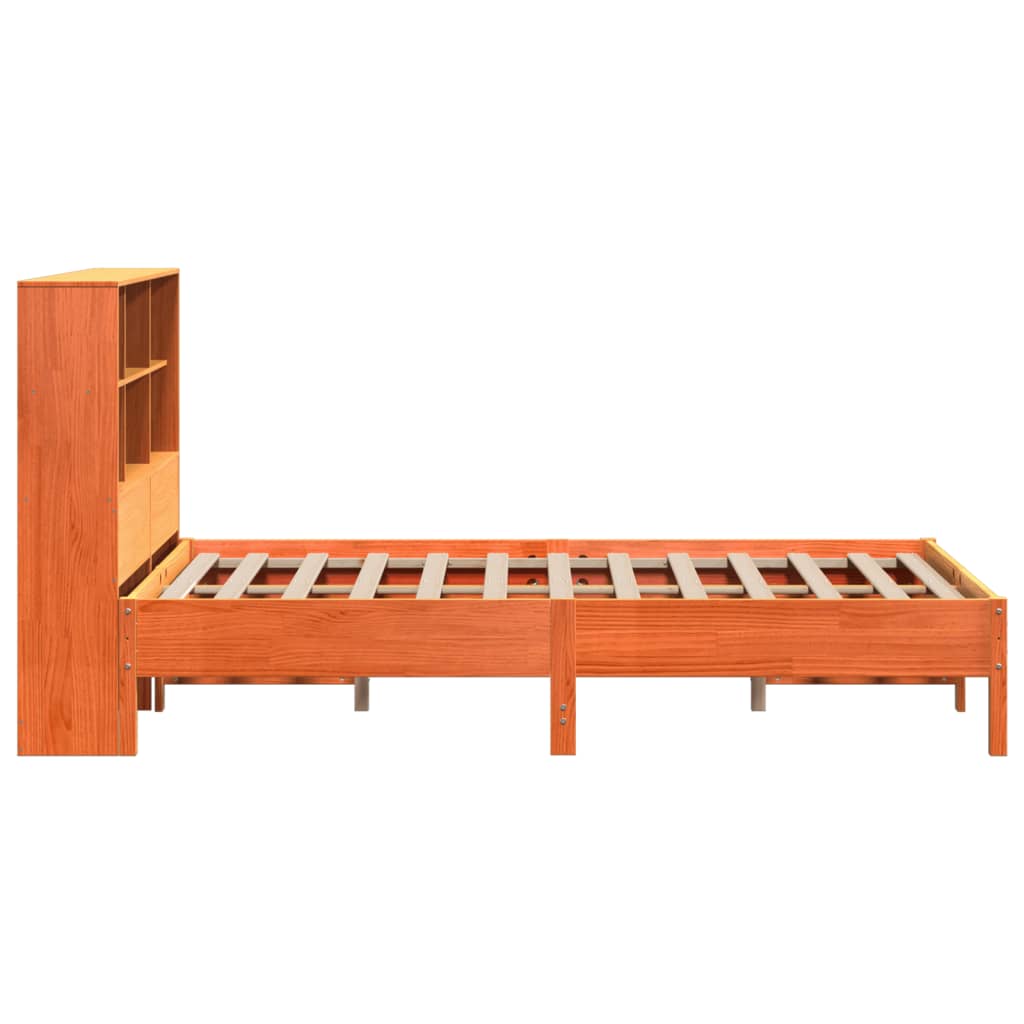 Bed met boekenkast zonder matras grenenhout wasbruin 150x200 cm Bedden & bedframes | Creëer jouw Trendy Thuis | Gratis bezorgd & Retour | Trendy.nl