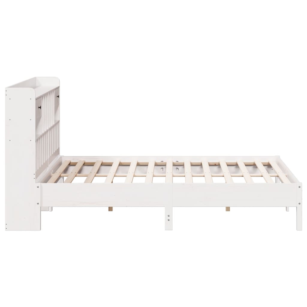 Bed met boekenkast zonder matras grenenhout wit 180x200 cm Bedden & bedframes | Creëer jouw Trendy Thuis | Gratis bezorgd & Retour | Trendy.nl