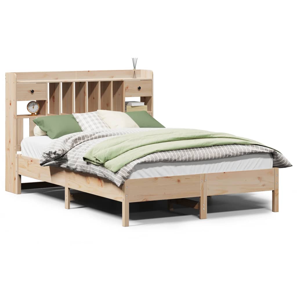 Bed met boekenkast zonder matras massief grenenhout 140x190 cm Bedden & bedframes | Creëer jouw Trendy Thuis | Gratis bezorgd & Retour | Trendy.nl