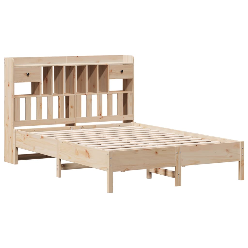 Bed met boekenkast zonder matras massief grenenhout 140x190 cm Bedden & bedframes | Creëer jouw Trendy Thuis | Gratis bezorgd & Retour | Trendy.nl