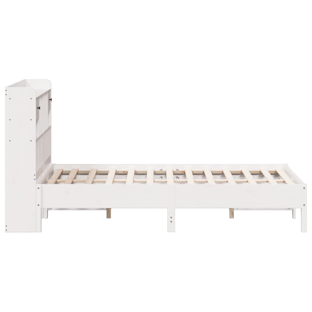 Bed met boekenkast zonder matras grenenhout wit 140x190 cm Bedden & bedframes | Creëer jouw Trendy Thuis | Gratis bezorgd & Retour | Trendy.nl