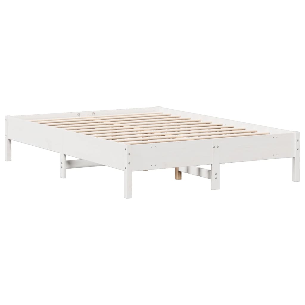 Bed met boekenkast zonder matras grenenhout wit 140x190 cm Bedden & bedframes | Creëer jouw Trendy Thuis | Gratis bezorgd & Retour | Trendy.nl