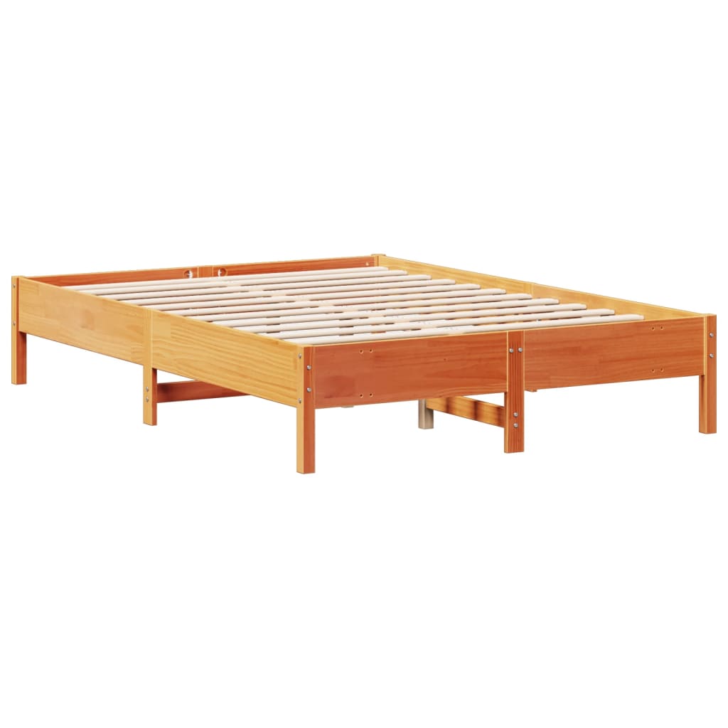 Bed met boekenkast zonder matras grenenhout wasbruin 140x190 cm Bedden & bedframes | Creëer jouw Trendy Thuis | Gratis bezorgd & Retour | Trendy.nl