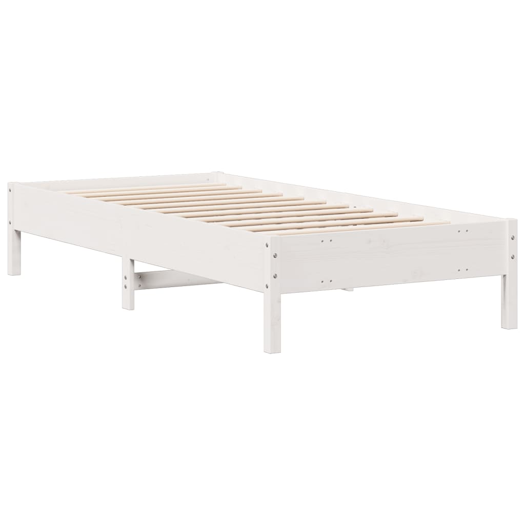 Bed met boekenkast zonder matras grenenhout wit 90x190 cm Bedden & bedframes | Creëer jouw Trendy Thuis | Gratis bezorgd & Retour | Trendy.nl