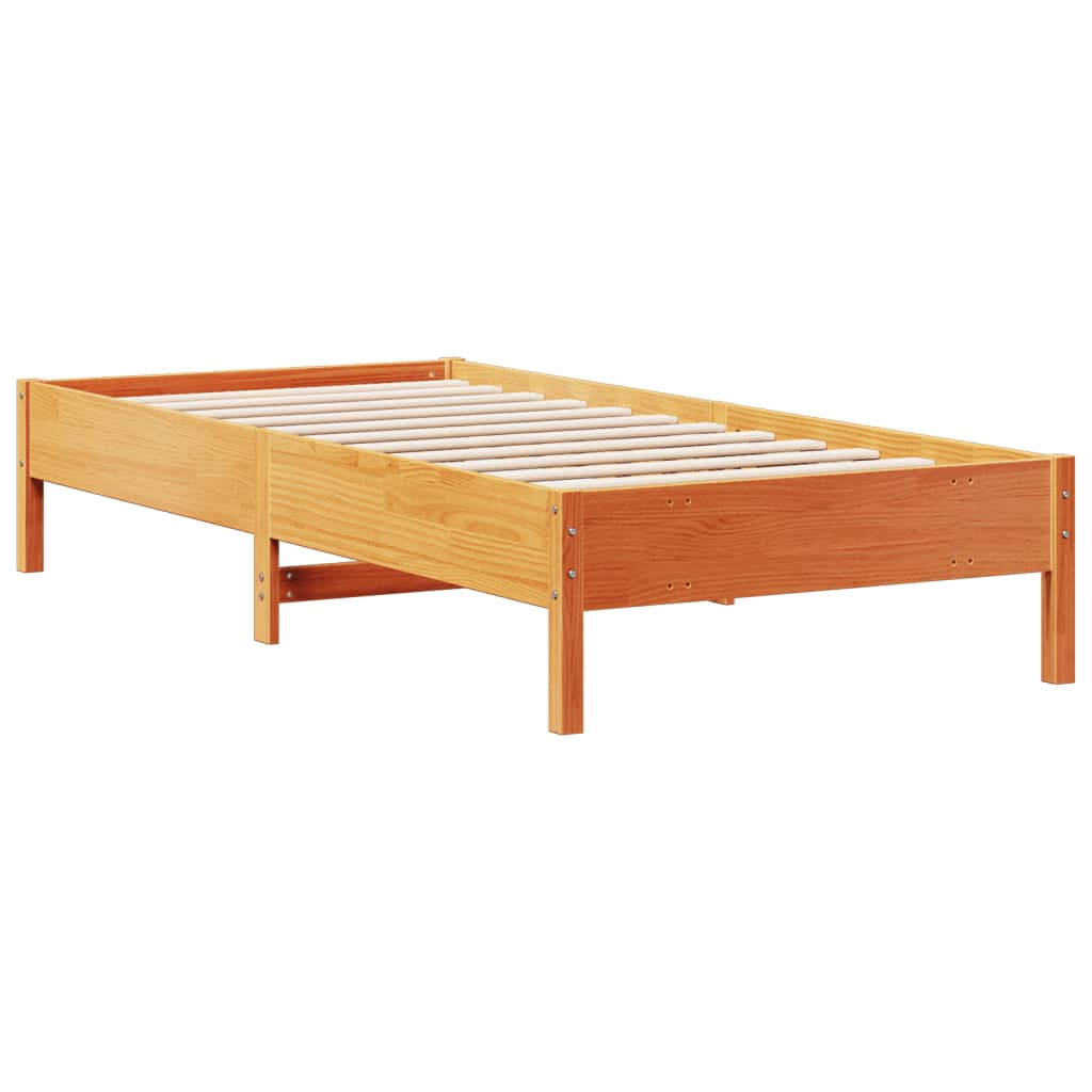 Bed met boekenkast zonder matras grenenhout wasbruin 90x190 cm Bedden & bedframes | Creëer jouw Trendy Thuis | Gratis bezorgd & Retour | Trendy.nl