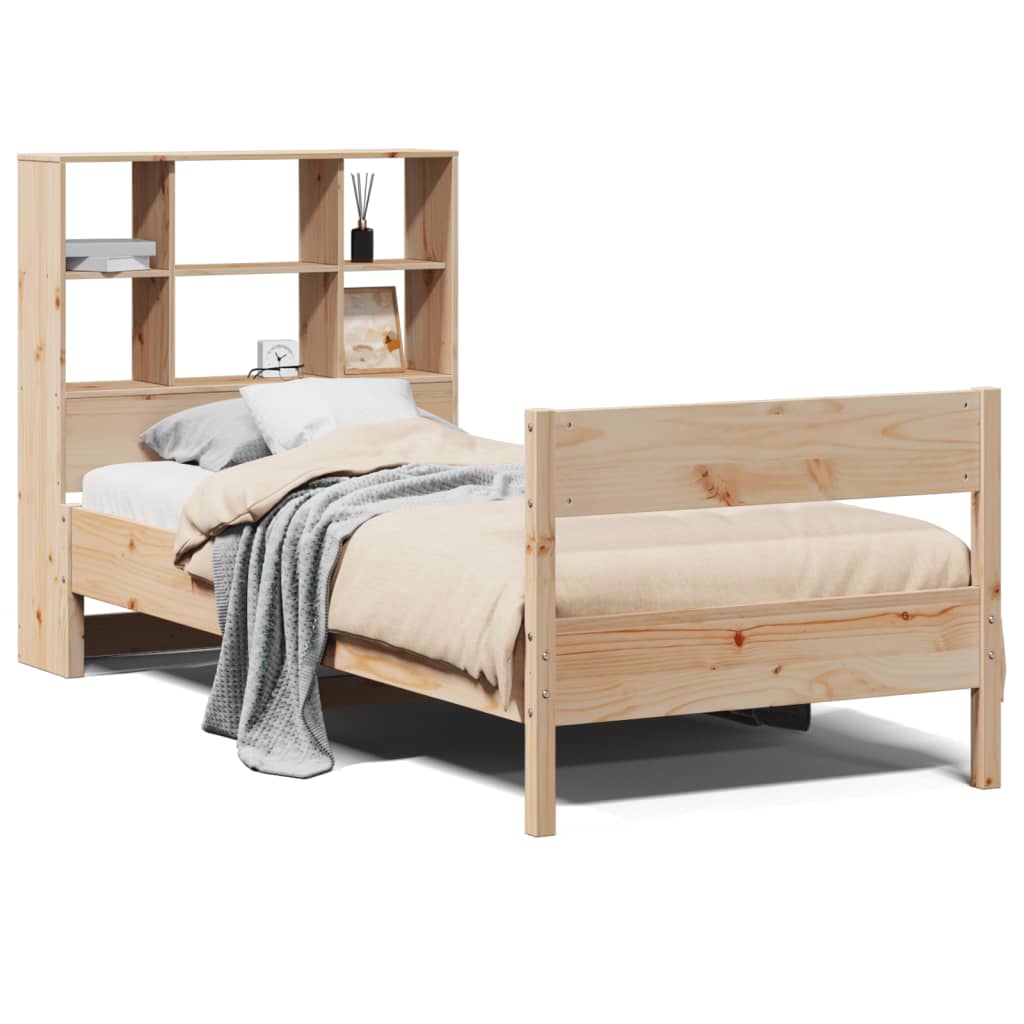 Bed met boekenkast zonder matras massief grenenhout 90x190 cm Bedden & bedframes | Creëer jouw Trendy Thuis | Gratis bezorgd & Retour | Trendy.nl