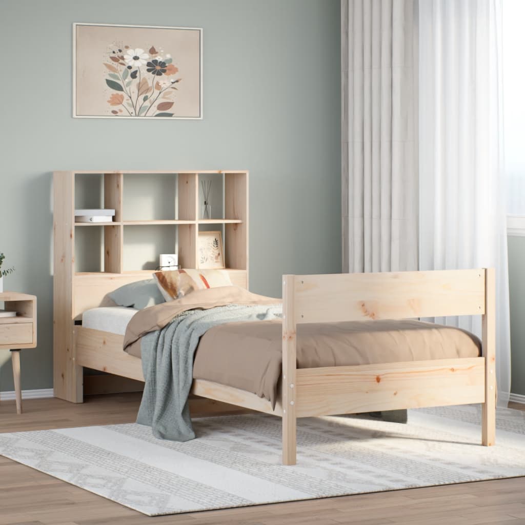 Bed met boekenkast zonder matras massief grenenhout 90x190 cm Bedden & bedframes | Creëer jouw Trendy Thuis | Gratis bezorgd & Retour | Trendy.nl