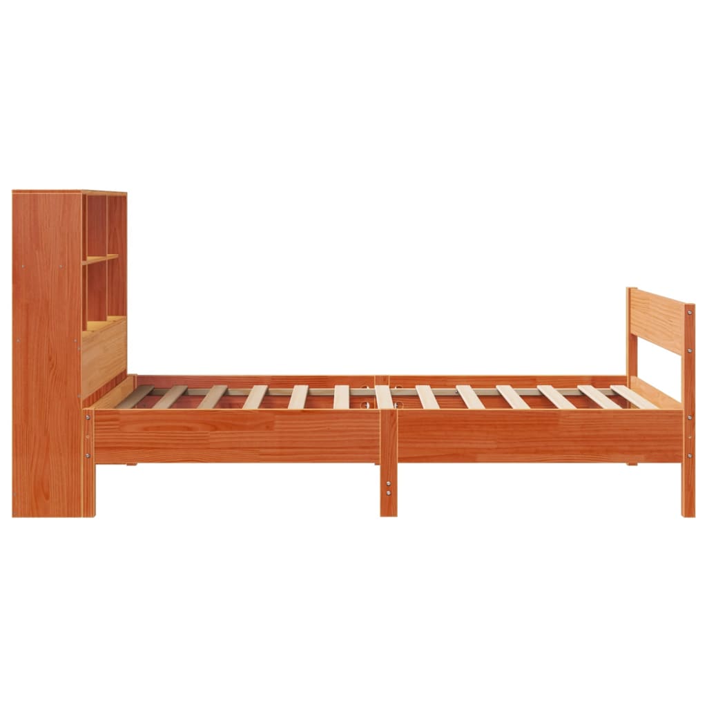 Bed met boekenkast zonder matras grenenhout wasbruin 90x190 cm Bedden & bedframes | Creëer jouw Trendy Thuis | Gratis bezorgd & Retour | Trendy.nl