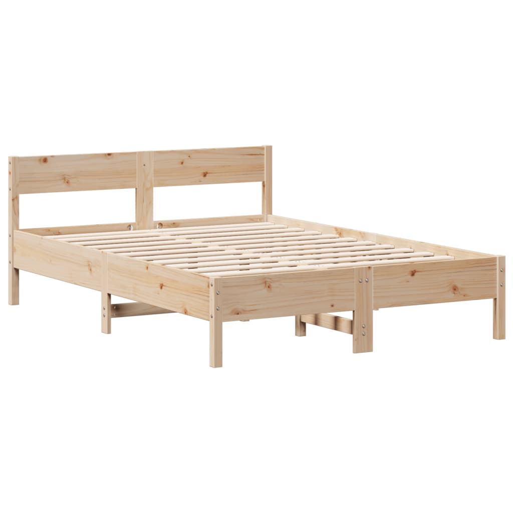 Bed met boekenkast zonder matras massief grenenhout 150x200 cm Bedden & bedframes | Creëer jouw Trendy Thuis | Gratis bezorgd & Retour | Trendy.nl