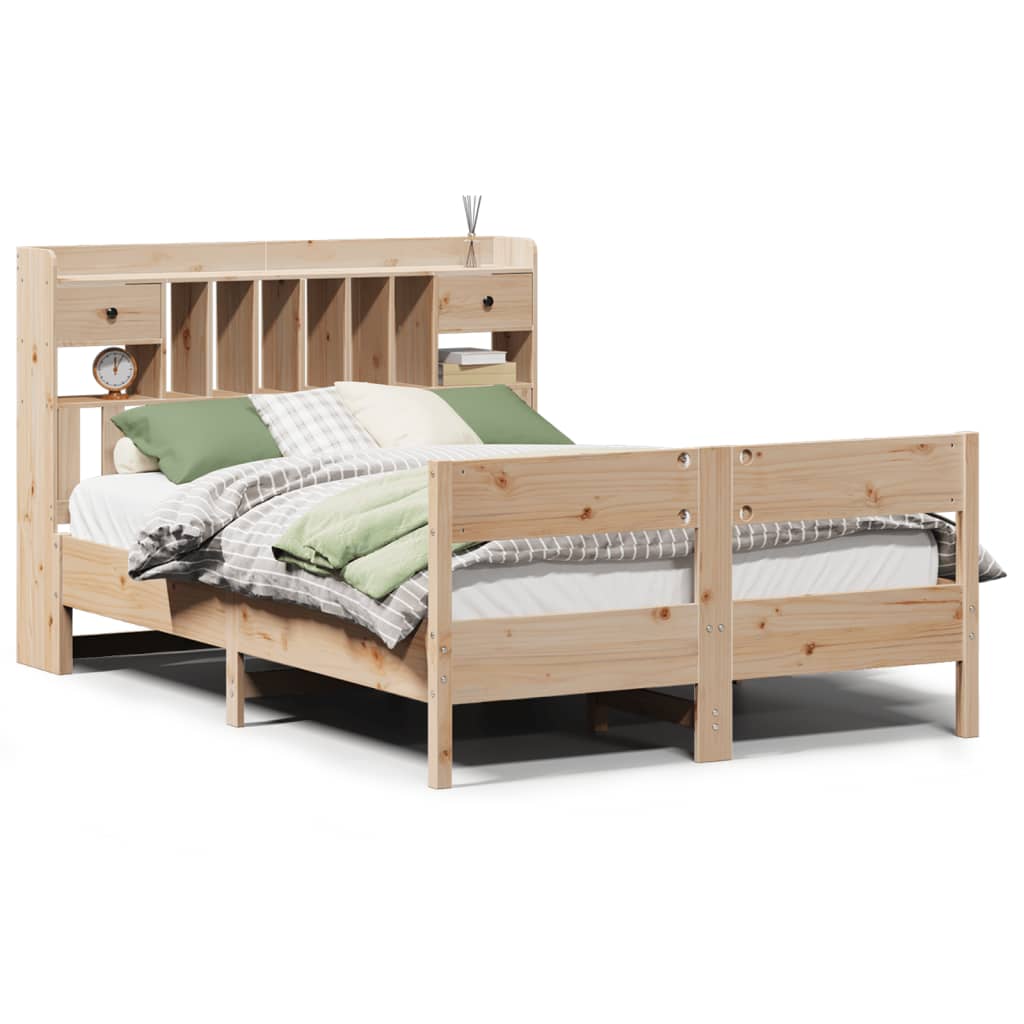 Bed met boekenkast zonder matras massief grenenhout 140x190 cm Bedden & bedframes | Creëer jouw Trendy Thuis | Gratis bezorgd & Retour | Trendy.nl